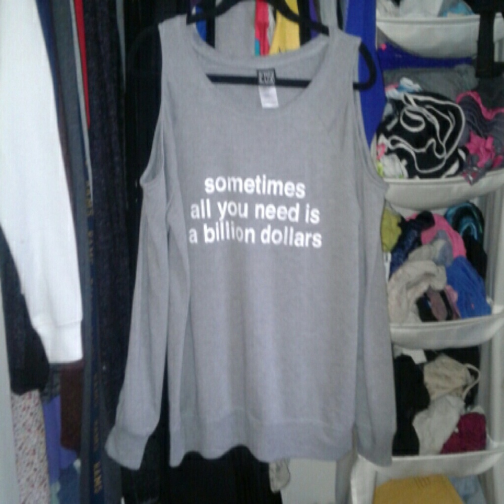 Women's cold shoulder top.